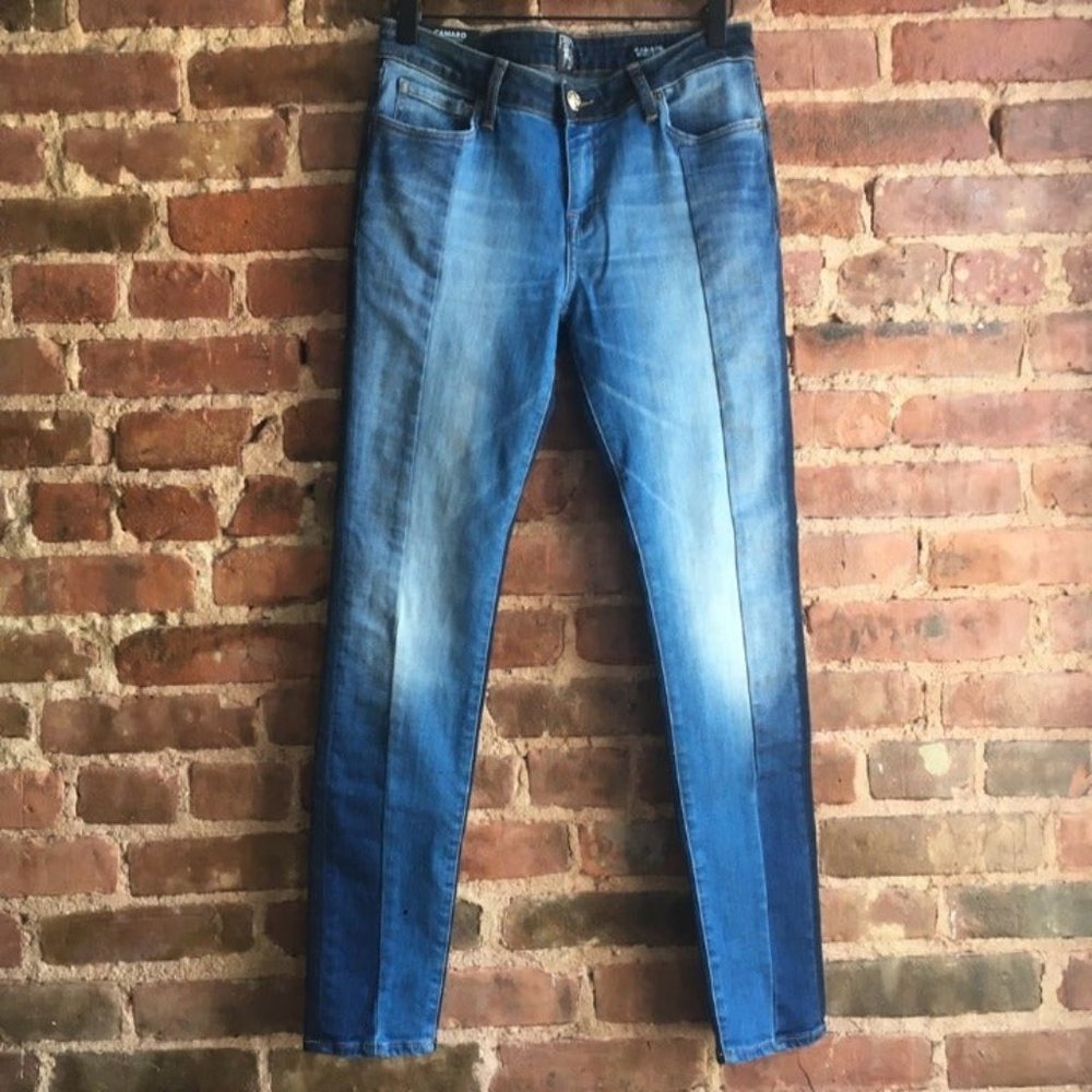 NEW PRPS Camaro Mid Rise Skinny Two Tone Size 27 Jeans